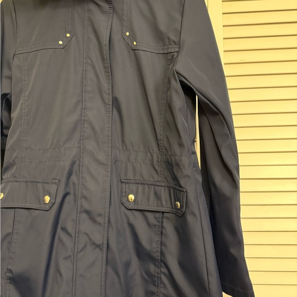 Weatherproof Navy Hooded Jacket with Gold Accents Women’s Sz S - Picture 5 of 16